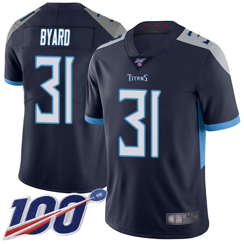 Tennessee Titans Limited Navy Blue Men Kevin Byard Home Jersey NFL Football 31 100th Season Vapor Untouchable